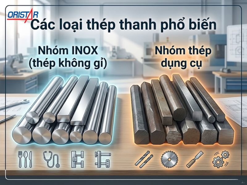 Các loại thép thanh phổ biến